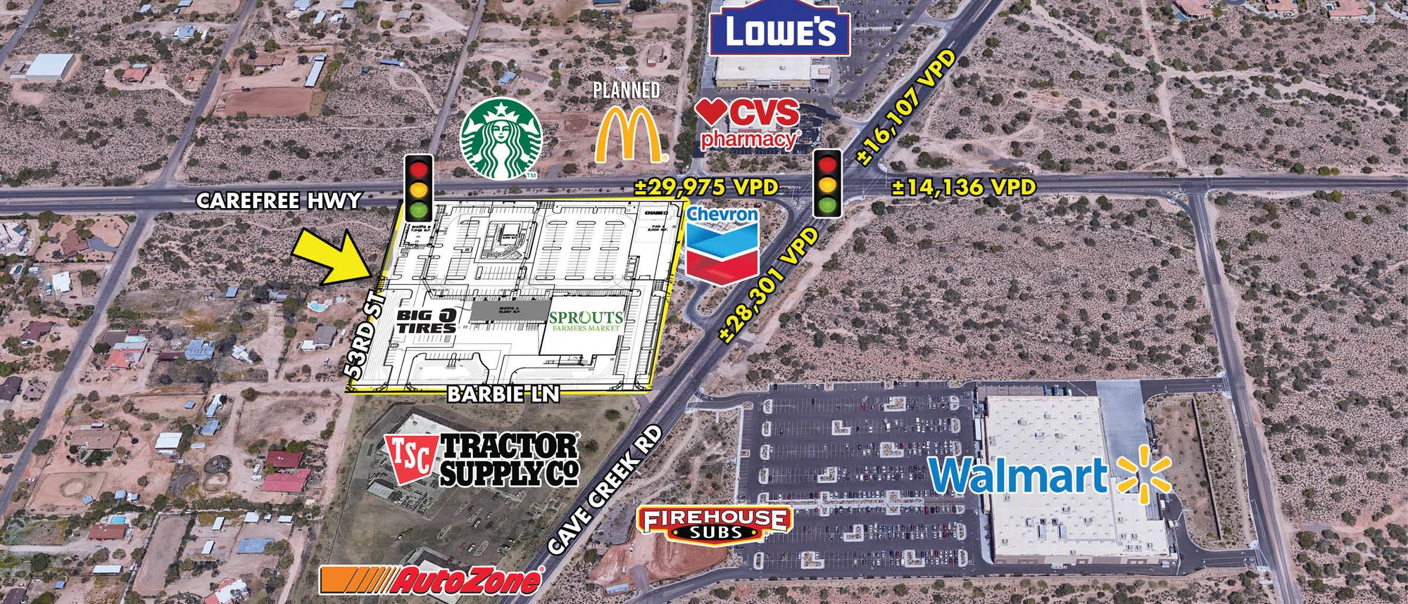 Cave Creek Rd & Carefree Hwy SWC Cave Creek, AZ