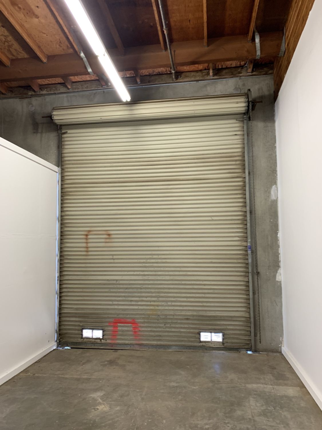 Example of the overhead roll-up door 