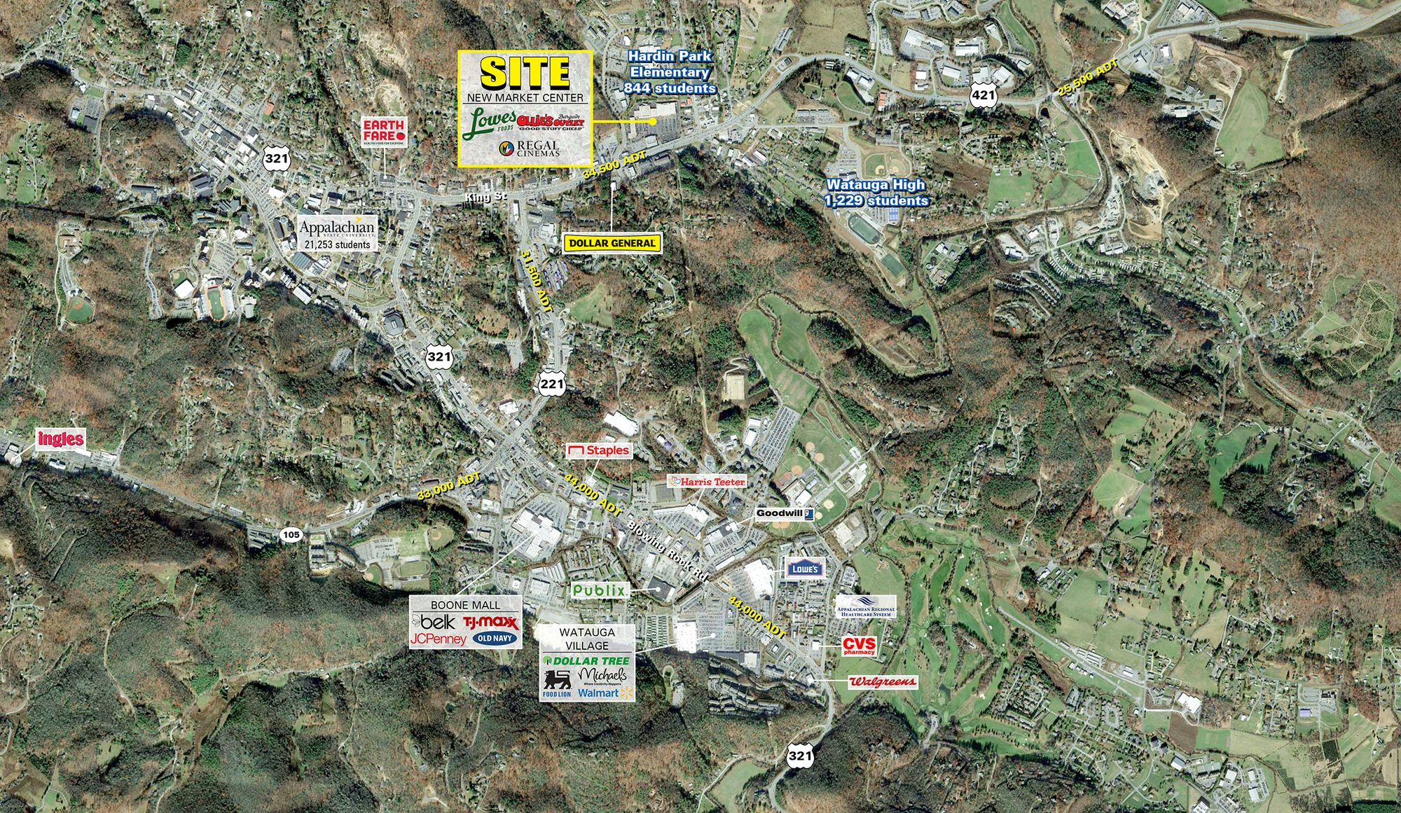 New Market Ctr, Boone, NC 28607