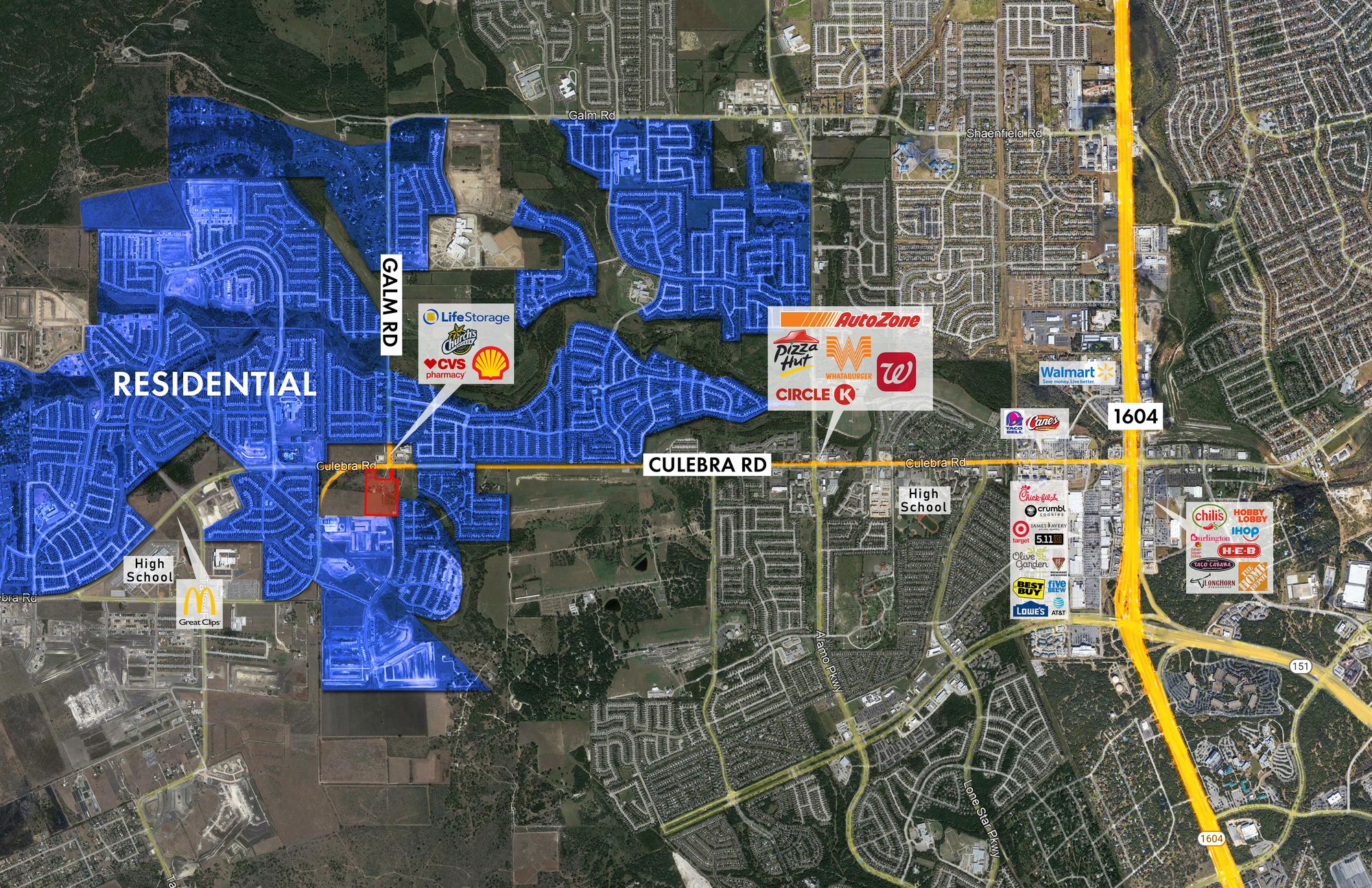.80-acres & 20.36-acres location w/surrounding retail