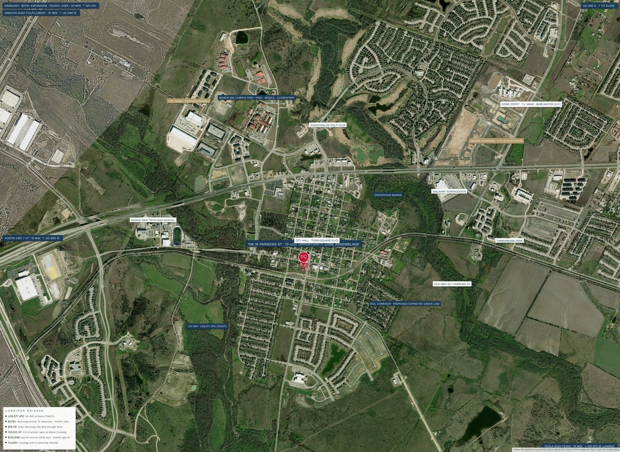 Land/Retail/Vehicle Related for sale at 106 West Parsons Street, Manor, TX, 78653 — photo 3